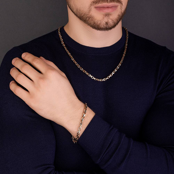 Золотий ланцюжок плетіння Якірне фантазійне (арт. цр306301Д) – зображення 6