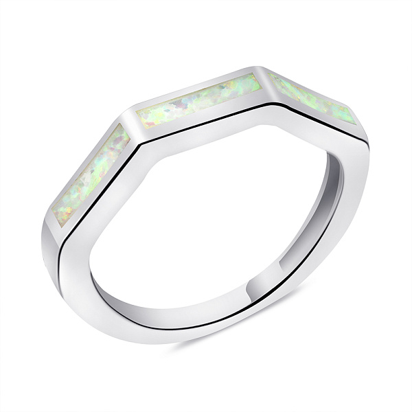 Срібна каблучка з опалом (арт. 7501/6692Поб) – зображення 1