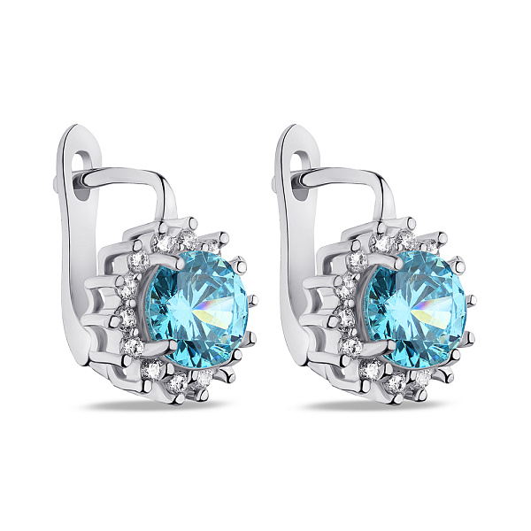 Серьги из серебра с фианитами (арт. 7502/СК2ФТ/475) – изображение 1