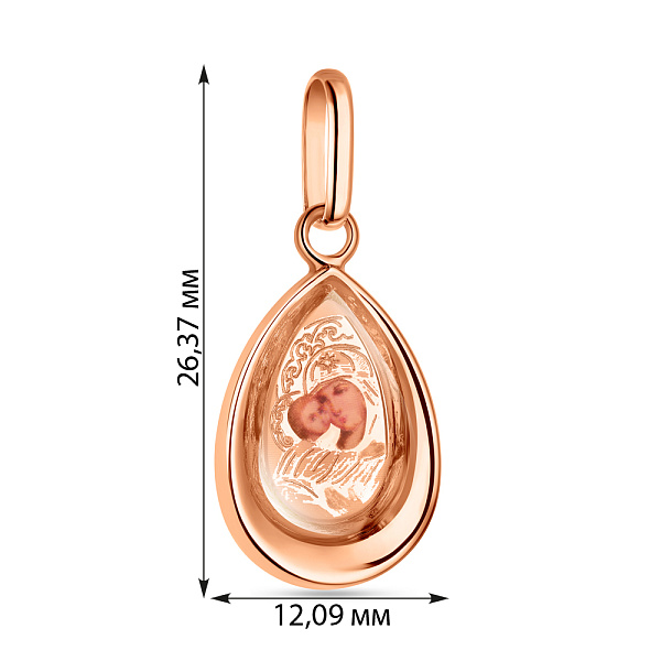 Золотая ладанка "Богородица" (арт. 400400В) – изображение 2