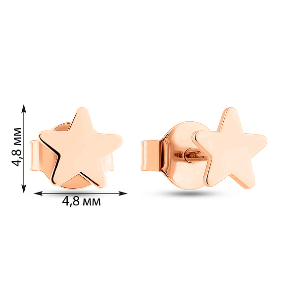 Золоті сережки-пусети (арт. 1101013) – зображення 5