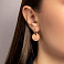Золотые серьги в красном цвете металла (арт. 107636/15) – изображение 2