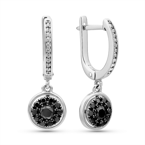 Сережки з золота з діамантами  (арт. 2191448202ч) – зображення 1