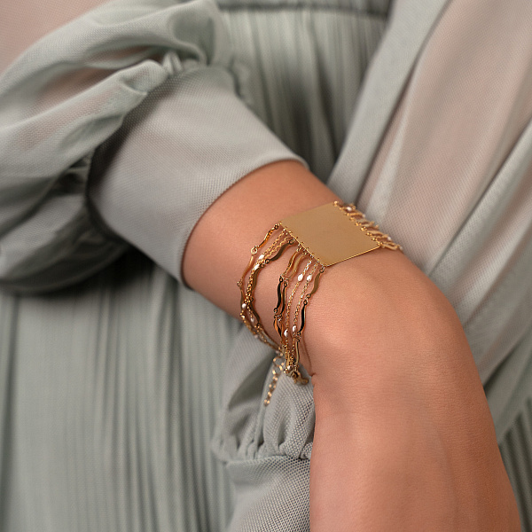 Браслет Francelli з жовтого золота з емаллю (арт. 3261052жеб) – зображення 2