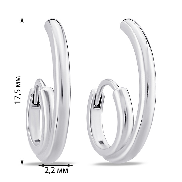 Срібні сережки без каменів (арт. 7502/9707/10) – зображення 5