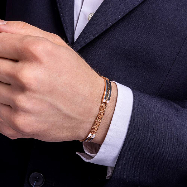 Браслет из красного и белого золота (арт. 326796кб) – изображение 2