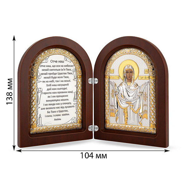 Икона Покрова Пресвятой Богородицы (104х138 мм) (арт. AD-3/021-018G/K/UA) – изображение 2