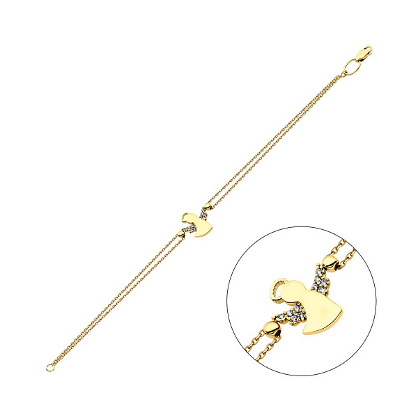 Браслет "Ангел" из желтого золота (арт. 323580ж) – изображение 1