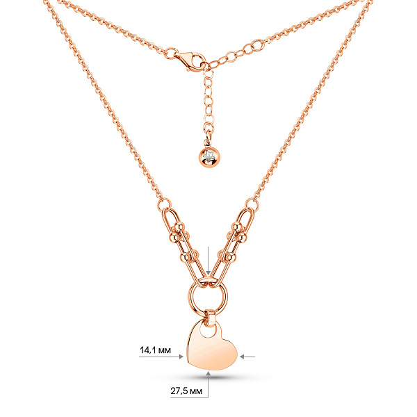 Кольє з червоного золота (арт. 352676) – зображення 3