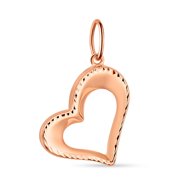 Золотой подвес "Сердце" (арт. 424549) – изображение 1