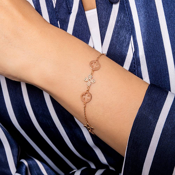 Золотий браслет Конюшина (арт. 326713) – зображення 2