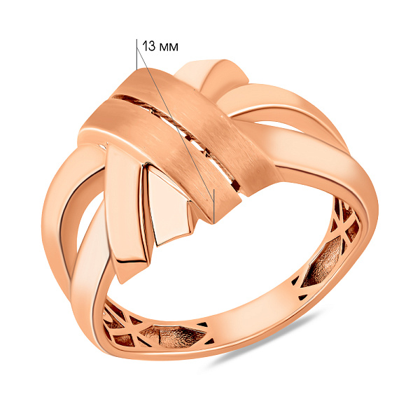 Золотое кольцо без камней (арт. 156749м) – изображение 5