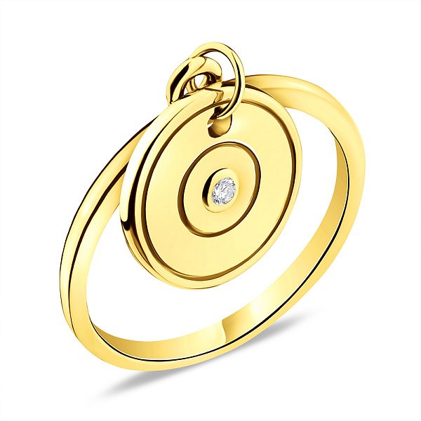 Серебряное кольцо с подвеской (арт. 7501/6072ж) – изображение 1