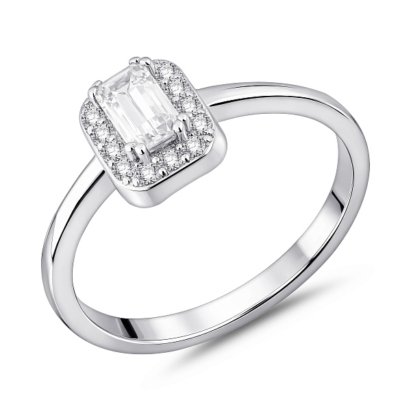Серебряное кольцо с крупным фианитом (арт. 7501/8521) – изображение 1