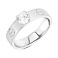 Серебряное кольцо с фианитом (арт. 7501/4704) – изображение 1