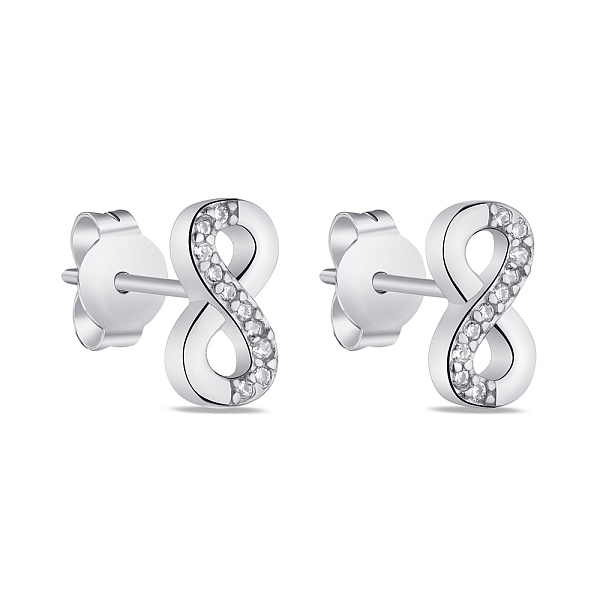 Серебряные серьги "Бесконечность" (арт. 7518/6283) – изображение 1