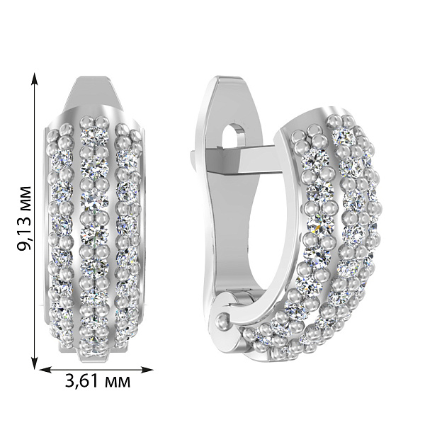Золотые детские серьги с фианитами (арт. 110317б) – изображение 2