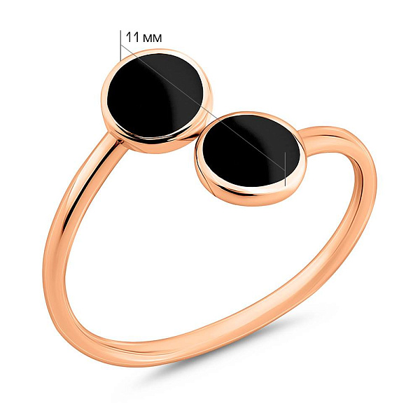 Золотое кольцо с эмалью Lu’na (арт. 141274еч) – изображение 5