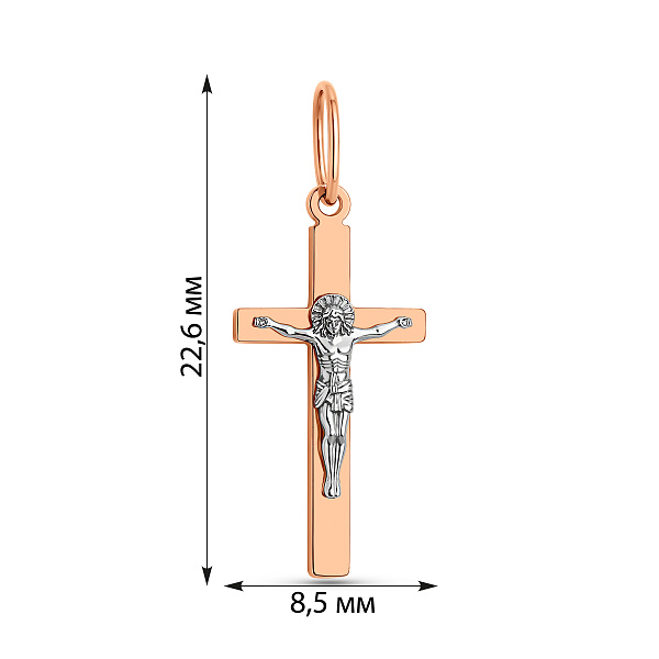 Золотий католицький хрестик (арт. 501736/17) – зображення 2