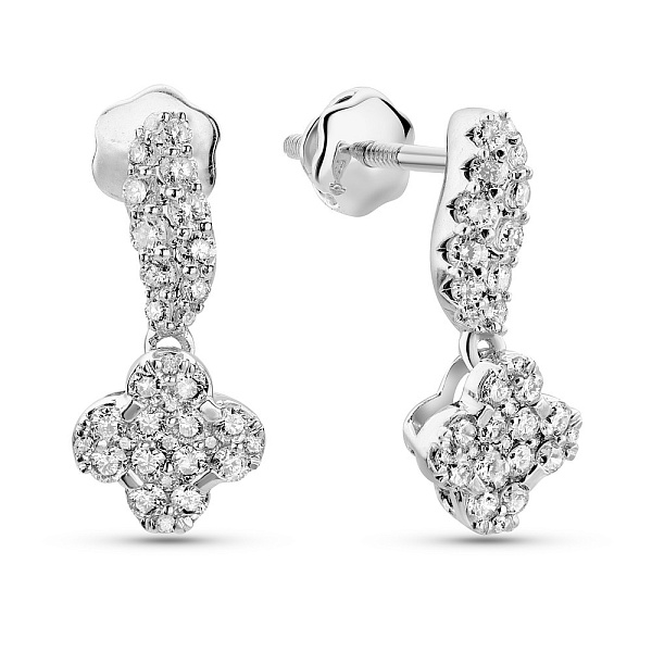 Золоті сережки з діамантами (арт. С341616040б) – зображення 1