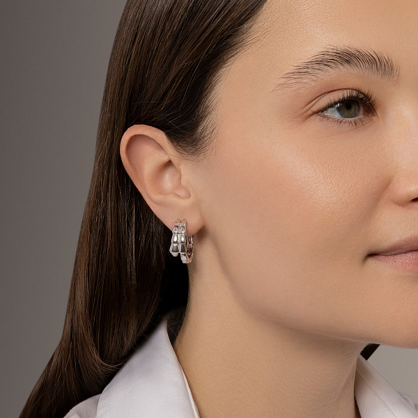 Срібні сережки-конго Змія (арт. 7502/10153/20) – зображення 4