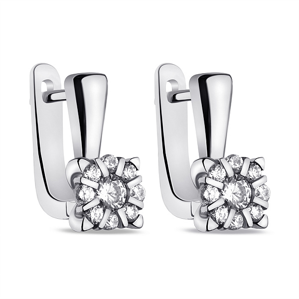 Серьги из серебра с фианитами (арт. 7502/3690) – изображение 1