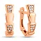 Золотые серьги с фианитами (арт. 1091395) – изображение 1