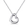 Серебряное колье "Сердечко" с фианитом (арт. 7507/1305)