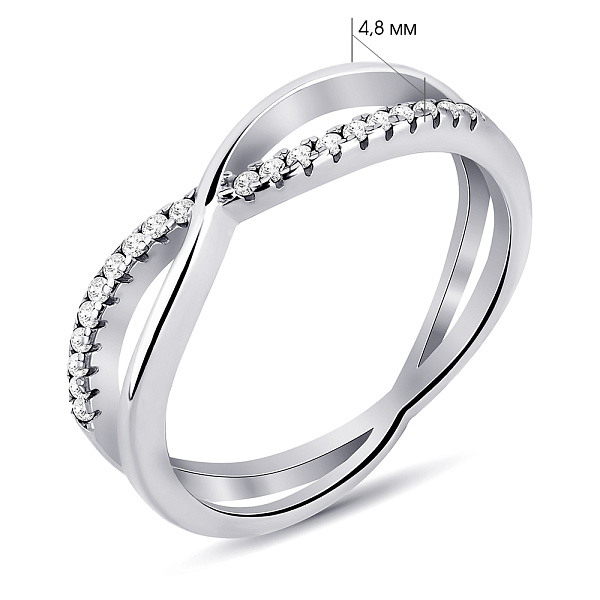Серебряное кольцо с фианитами (арт. 7501/8211) – изображение 2