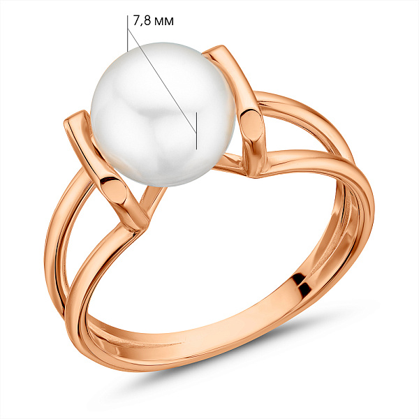 Золота каблучка з перлиною (арт. 1192068101) – зображення 7