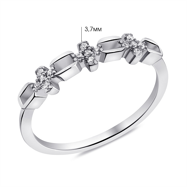 Кольцо из серебра с фианитами (арт. 7501/6785) – изображение 2