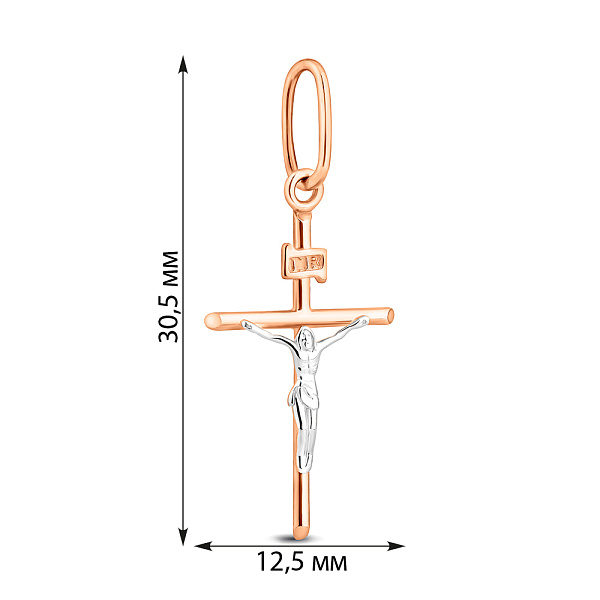 Золотой нательный крестик (арт. 501351) – изображение 2