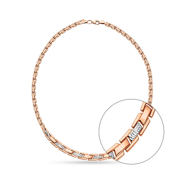 Колье из красного золота с родированием (арт. 370024р) – изображение 1