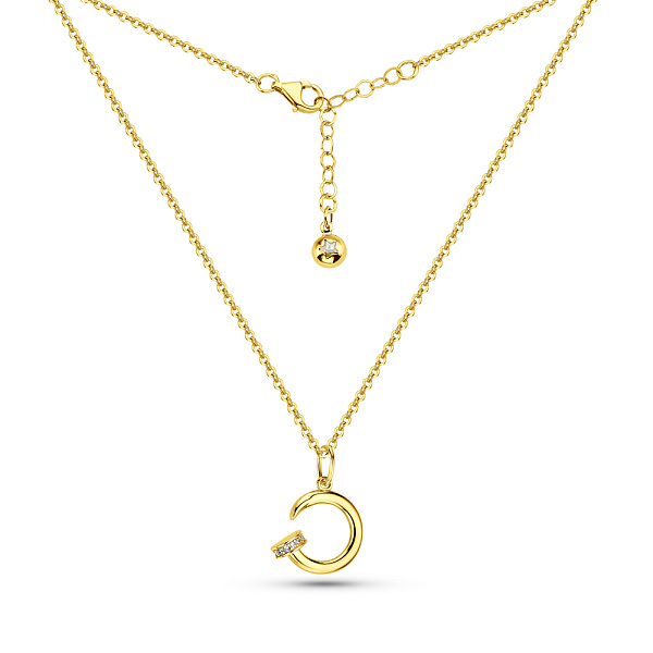 Золотое колье с фианитами (арт. 352669ж) – изображение 2