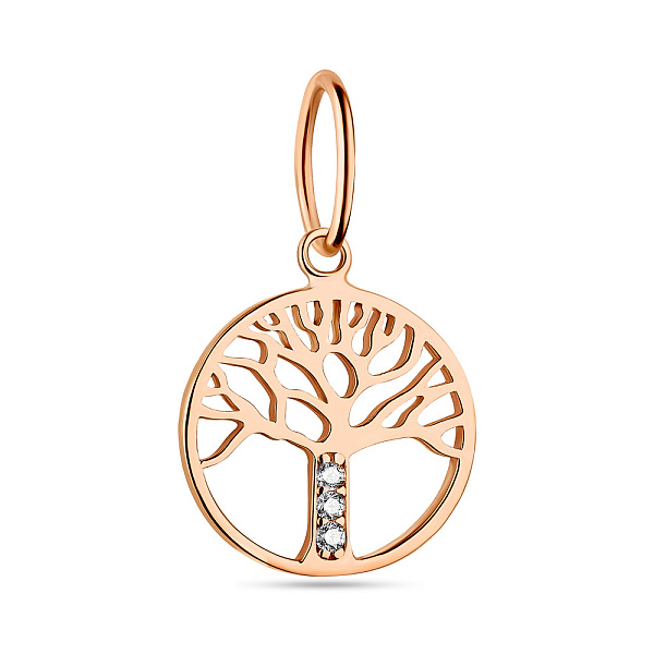 Золотой кулон Дерево жизни с фианитами (арт. 424362/15) – изображение 1