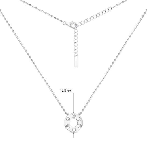 Серебряное колье с фианитами (арт. 7507/2370) – изображение 3