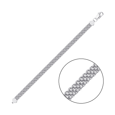 Широкий срібний браслет плетіння Фантазійне (арт. 7509/4-0342.50.2)