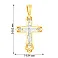 Золотой нательный крестик с распятием и фианитами (арт. 501092ж) – изображение 2