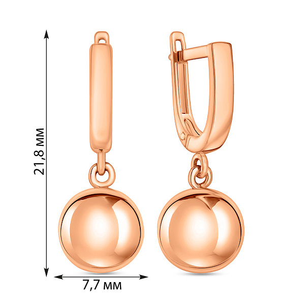 Золотые серьги с подвесками (арт. 110521/8) – изображение 5