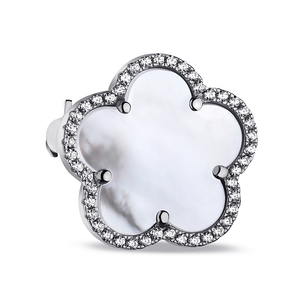 Серебряная брошь с перламутром (арт. 7505/192/20п) – изображение 1