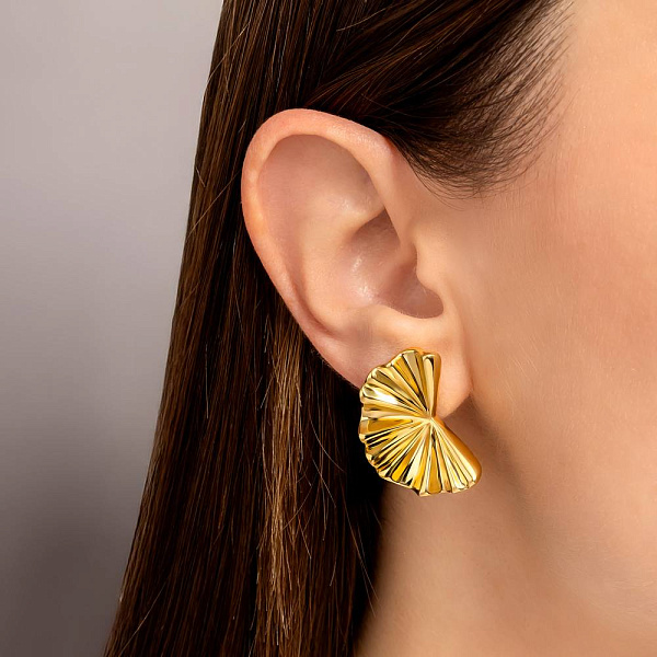 Золотые массивные сережки Francelli (арт. 1091855ж) – изображение 2