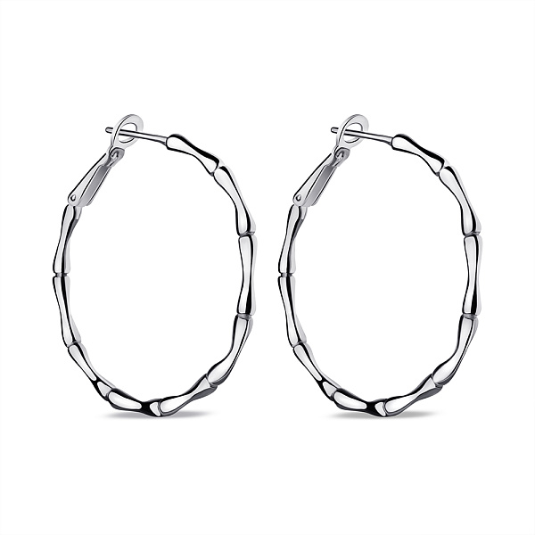 Серебряные серьги без камней (арт. 7502/3882/30) – изображение 1