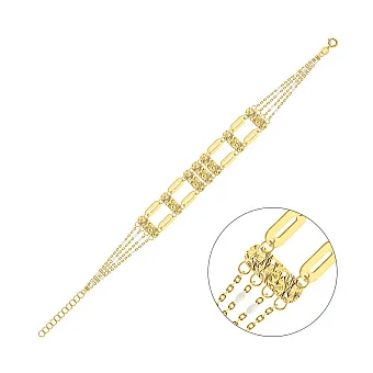 Браслет Francelli з жовтого золота з емаллю (арт. 3261039жеб)