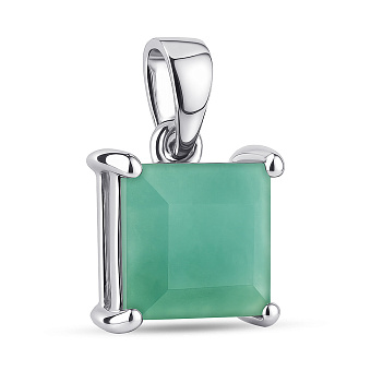 Срібний підвіс зі смарагдом (арт. 7503/2194248Изм)
