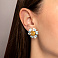 Серьги из желтого золота с эмалью (арт. 1091839жебг) – изображение 2