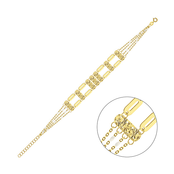 Браслет Francelli з жовтого золота з емаллю (арт. 3261039жеб) – зображення 1