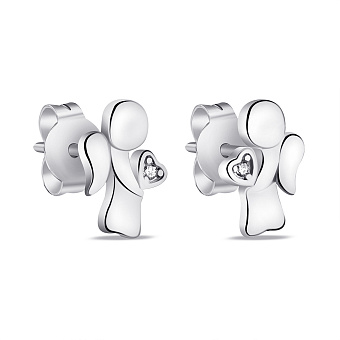 Фото Срібні сережки Янгол з фіанітом (арт. 7518/6942)