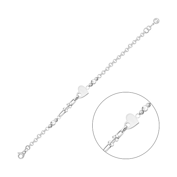 Широкий браслет Сердце из золота (арт. 3261411б) – изображение 1