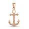 Золотий кулон Якір з фіанітами (арт. 423926) – зображення 1