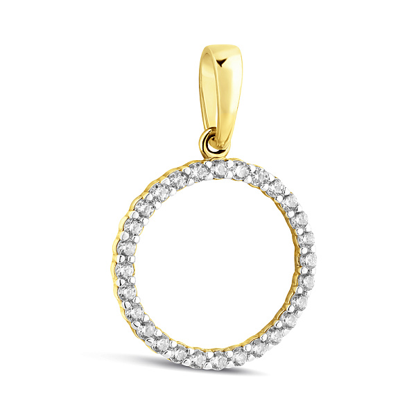 Золотая подвеска с фианитами (арт. 440504ж) – изображение 1